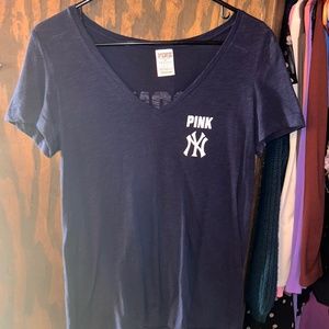 Pink Victoria Secret New York Yankees Top Small